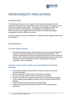 Draft Improvements procedure