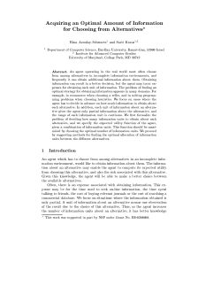 Acquiring an Optimal Amount of Information for Choosing from