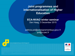Patricia Pol NVAO Joint Programmes and Internationalisation of HE