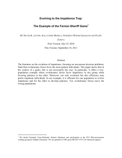 Evolving to the Impatience Trap: The Example of the Farmer