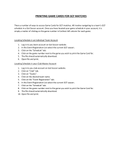 PRINITING GAME CARDS FOR GCF MATCHES