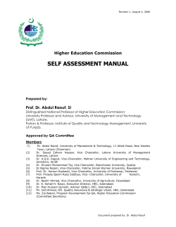 Self-Assessment Manual