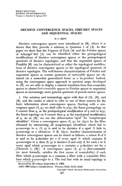 DECISIVE CONVERGENCE SPACES, FR&Eacute;CHET