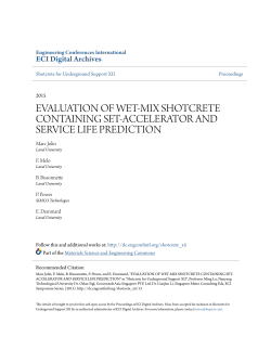 evaluation of wet-mix shotcrete containing set