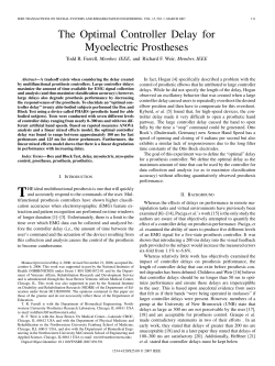 The Optimal Controller Delay for Myoelectric Prostheses