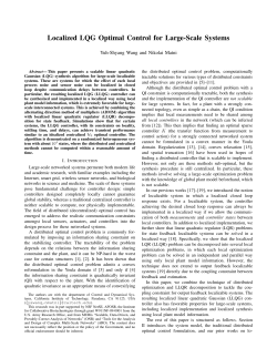 Localized LQG Optimal Control for Large