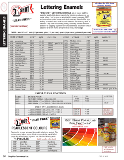 Lettering Enamels - Graphic Commerce LTD