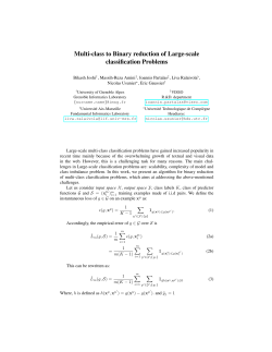 Multi-class to Binary reduction of Large