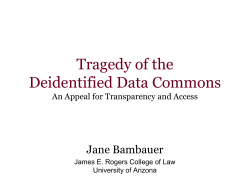 Tragedy of the Data Commons