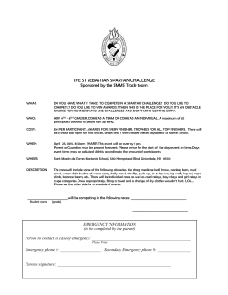smms spartan challenge entry form - St. Martin de Porres Marianist