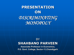 presentation on discriminating monopoly