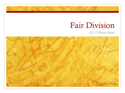 Fair Division - BilaksPhysiks