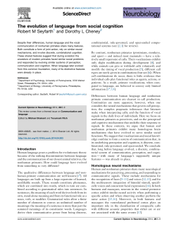 The evolution of language from social cognition