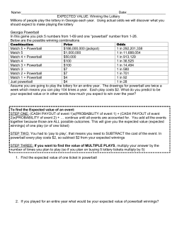 EXPECTED VALUE - Educator Pages