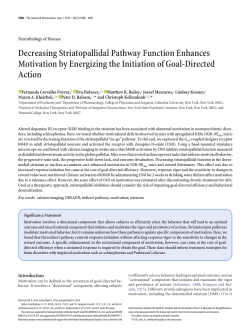 Decreasing Striatopallidal Pathway Function Enhances Motivation