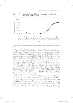 Figures 1.1 to 1.3 display long- term trends in US prison and jail incar