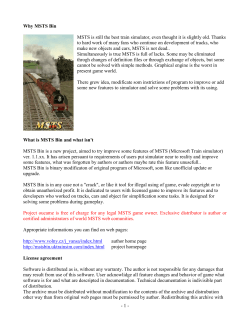 MSTS Bin Manual