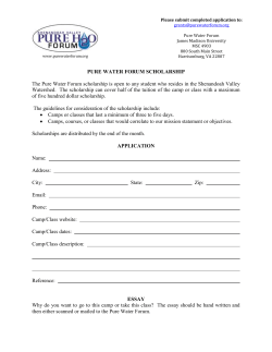 Pure Water Forum Scholarship