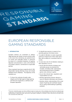 european responsible gaming standards