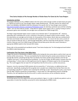 Time Series Analysis of the Average Number of Stolen Bases Per