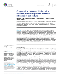 Cooperation between distinct viral variants promotes growth of