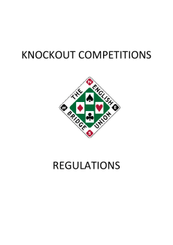 knockout regulations - English Bridge Union