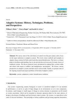 Adaptive Systems