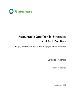 Accountable Care Trends, Strategies and Best