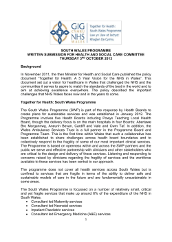 SWP wrtten evidence to HSCC