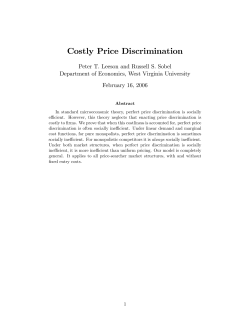 Costly Price Discrimination
