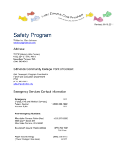 Accident Prevention Program - West Edmonds Coop Preschool