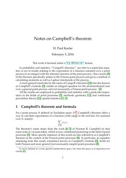 Notes on Campbell`s theorem