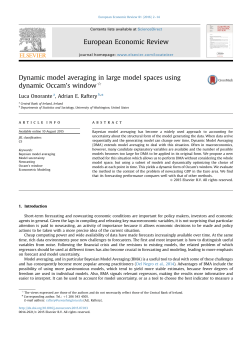 Dynamic model averaging in large model spaces