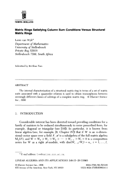 Matrix Rings Satisfying Column Sum Conditions Versus Structural