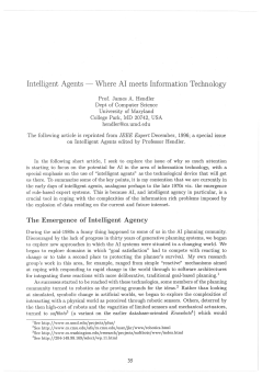 Intelligent Agents - Where AI meets Information Technology