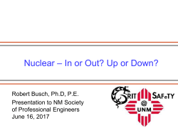 Nuclear, in or out&hellip; - New Mexico Society of Professional Engineers