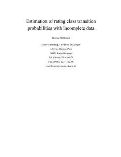 Estimation of rating class transition probabilities with incomplete data