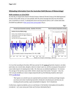 Misleading information from the Australian BoM