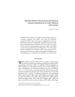 Between Western Theory and Local Practice