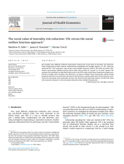 The social value of mortality risk reduction: VSL versus