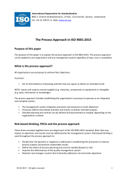 A paper on the Process Approach in ISO 9001:2015