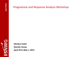 FSNWG presentation - Food and Agriculture Organization of the