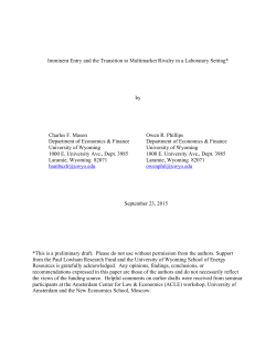 Imminent Entry and the Transition to Multimarket Rivalry in a