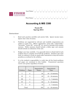 Exam III