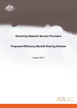 AER Proposed efficiency benefit sharing scheme