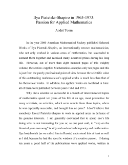 Passion for Applied Mathematics.