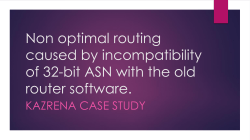 KazRENA BGP Asymmetric Routing Case Study
