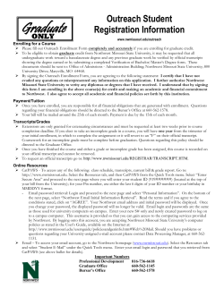 Outreach Student Information Sheet