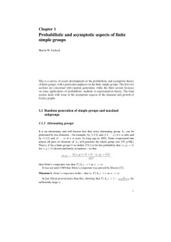 Probabilistic and asymptotic aspects of finite simple groups
