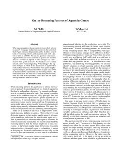 On the Reasoning Patterns of Agents in Games